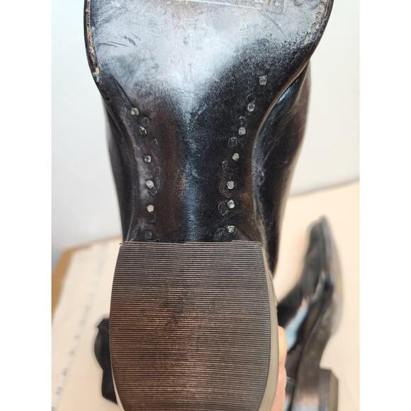 Pardavale Slim Cowboy Boots Men’s 9B Black Leather Handmade Mexico Western - Picture 6 of 9